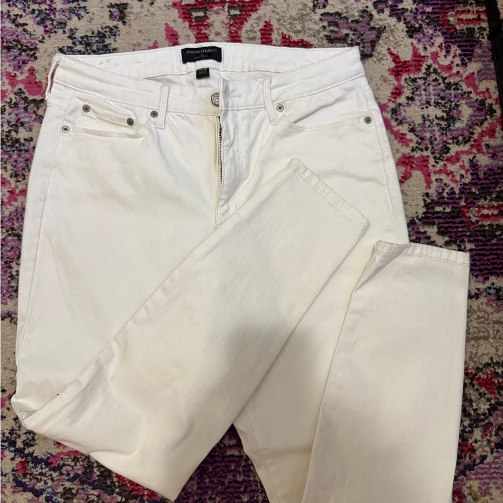 Banana Republic White Skinny Jeans